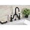 Kingston Brass Bridge Bathroom Faucet with Brass PopUp, Matte Black KS7990BPL - alternate 2